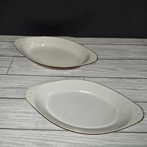 Vintage HF Coors Chefsware #75 Au Gratin Dishe Brown 9" Set Of 2